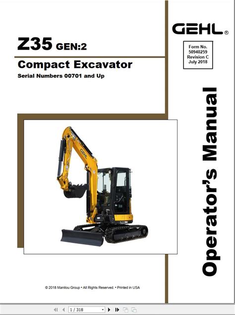 gehl g6002rd mini excavator temperature warning|Gehl Z35 Manuals .